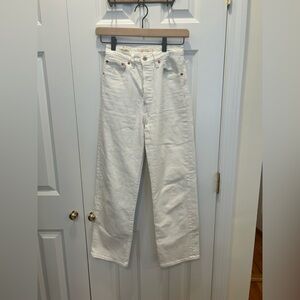 Levi's Women's ribcage Straight Jeans in White